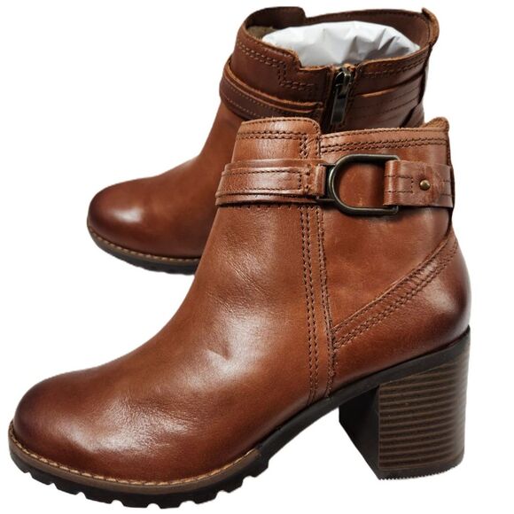 Clarks Leda Strap Side-Zip Boots – Women’s Size 9.5 Mahogany Side-Zip Boot - Picture 2 of 12